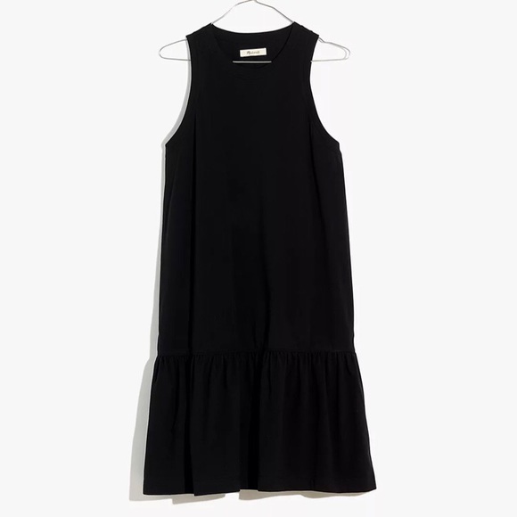 NWT Madewell Brightside Ruffle Tank Mini Dress in True Black - Picture 5 of 11